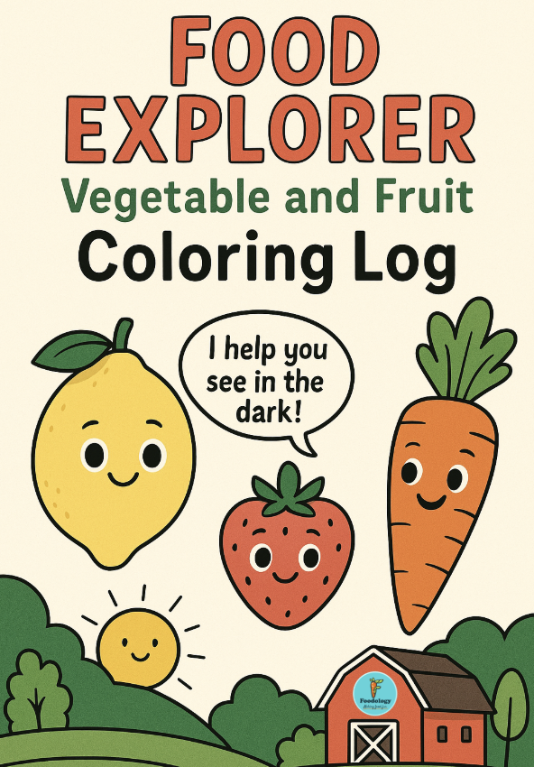 Kids Food Explorer Coloring and Log Book